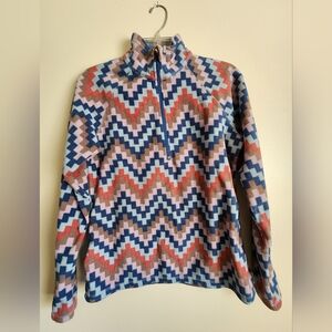Eddie Bauer Multicolor Chevron Turtleneck Sweater